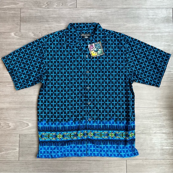 No Boundaries Other - Y2K Deadstock Men’s No Boundaries Surf Beach Hawaiian Button Down Shirt Size M
